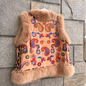 Gilet Boho  corto sabbia