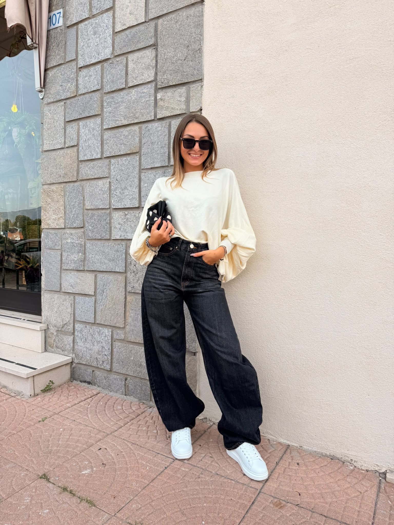 Jeans Baggy blu scuro