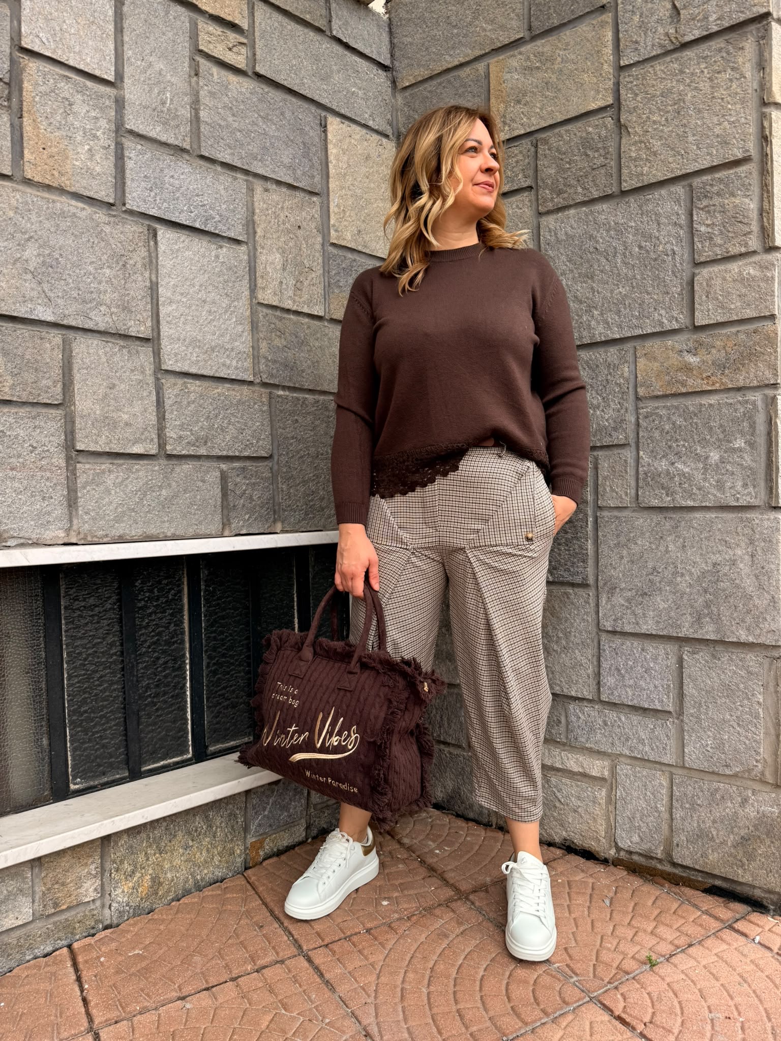 Pantalone particular quadretti