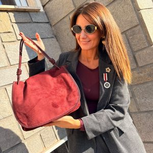 Borsa Suede Bordeaux