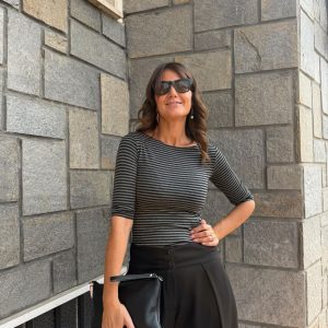Maglia righe grigio e nero
