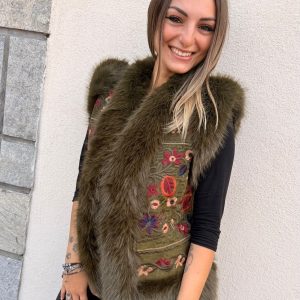 Gilet boho verde edition