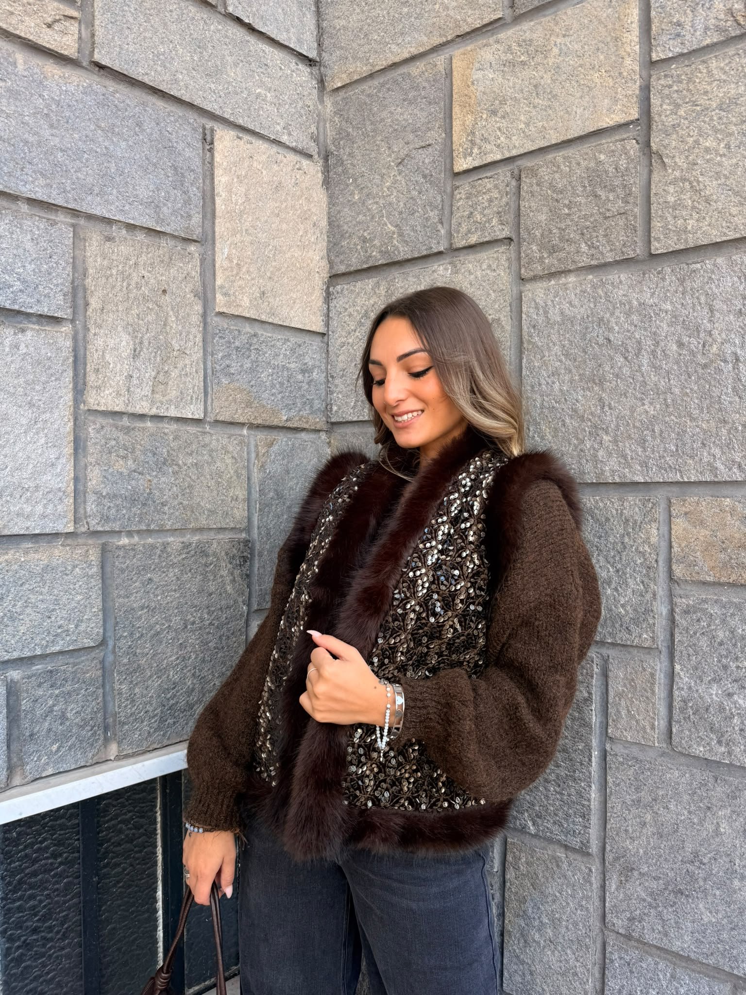 Gilet paiettes