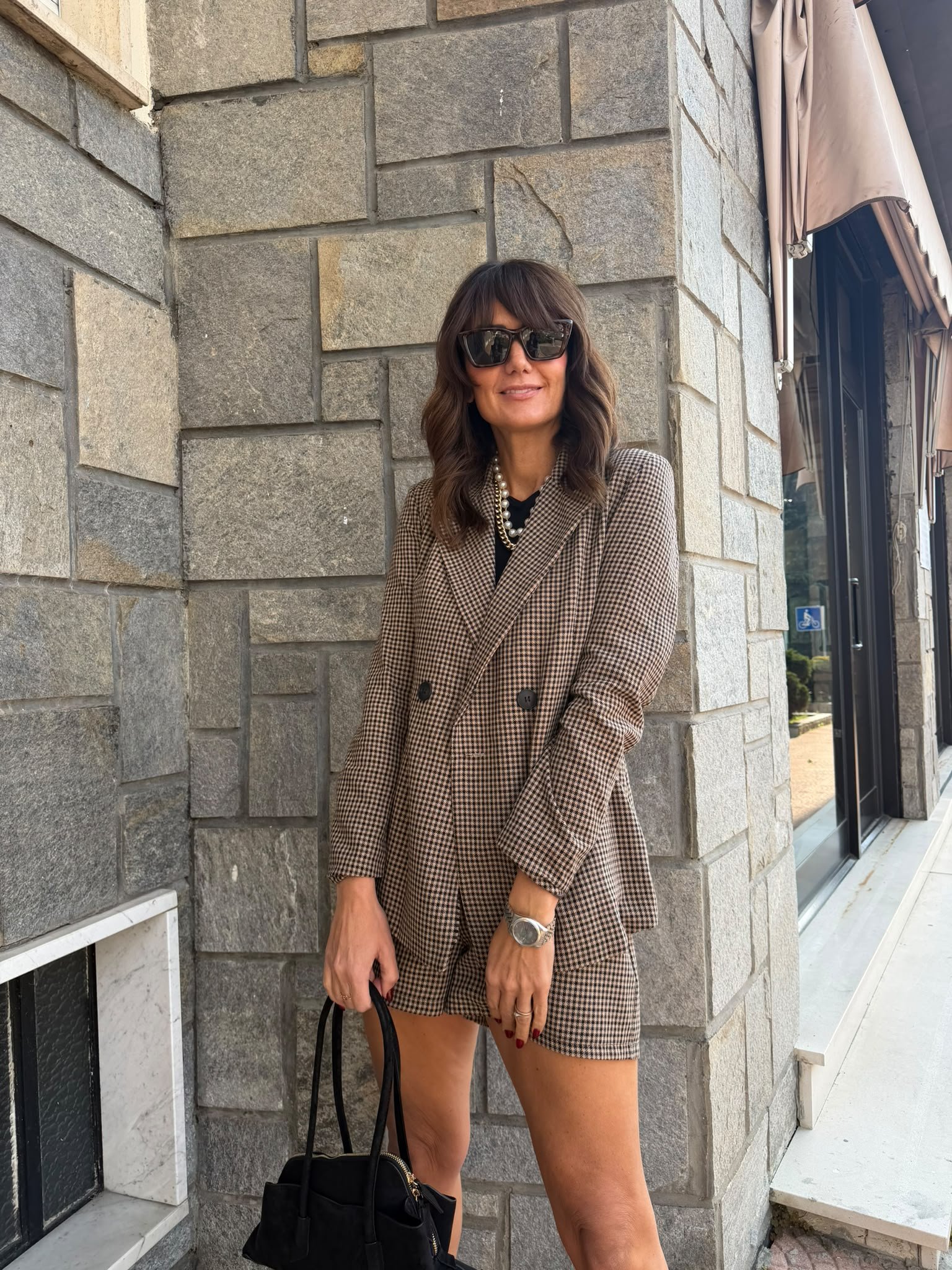 Giacca quadretti "School"