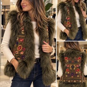 Gilet boho verde edition