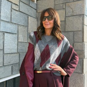 Gilet losanghe grigio