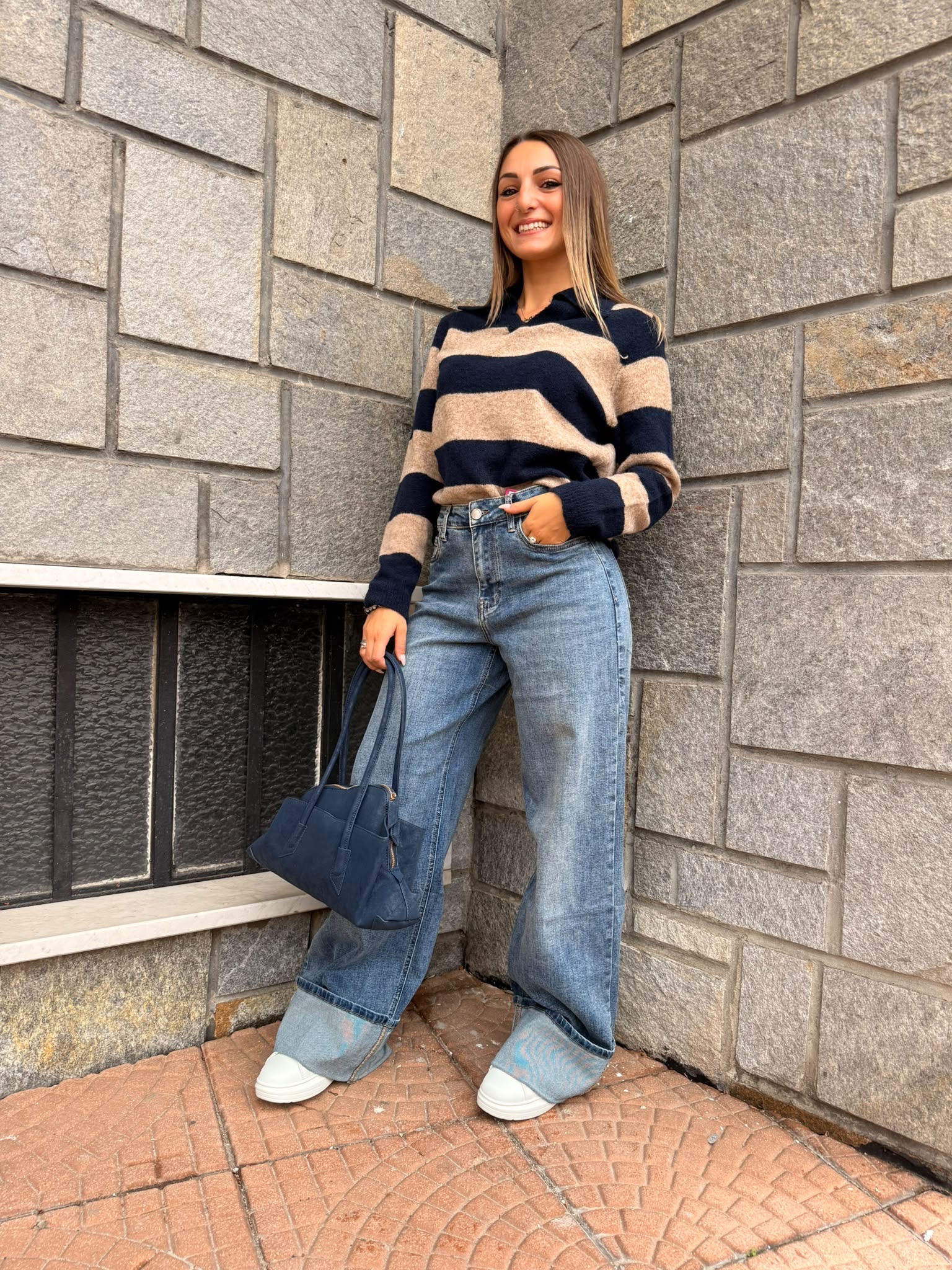 Jeans medium risvolto