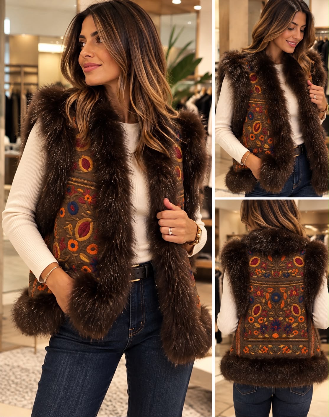 Gilet boho brown  edition