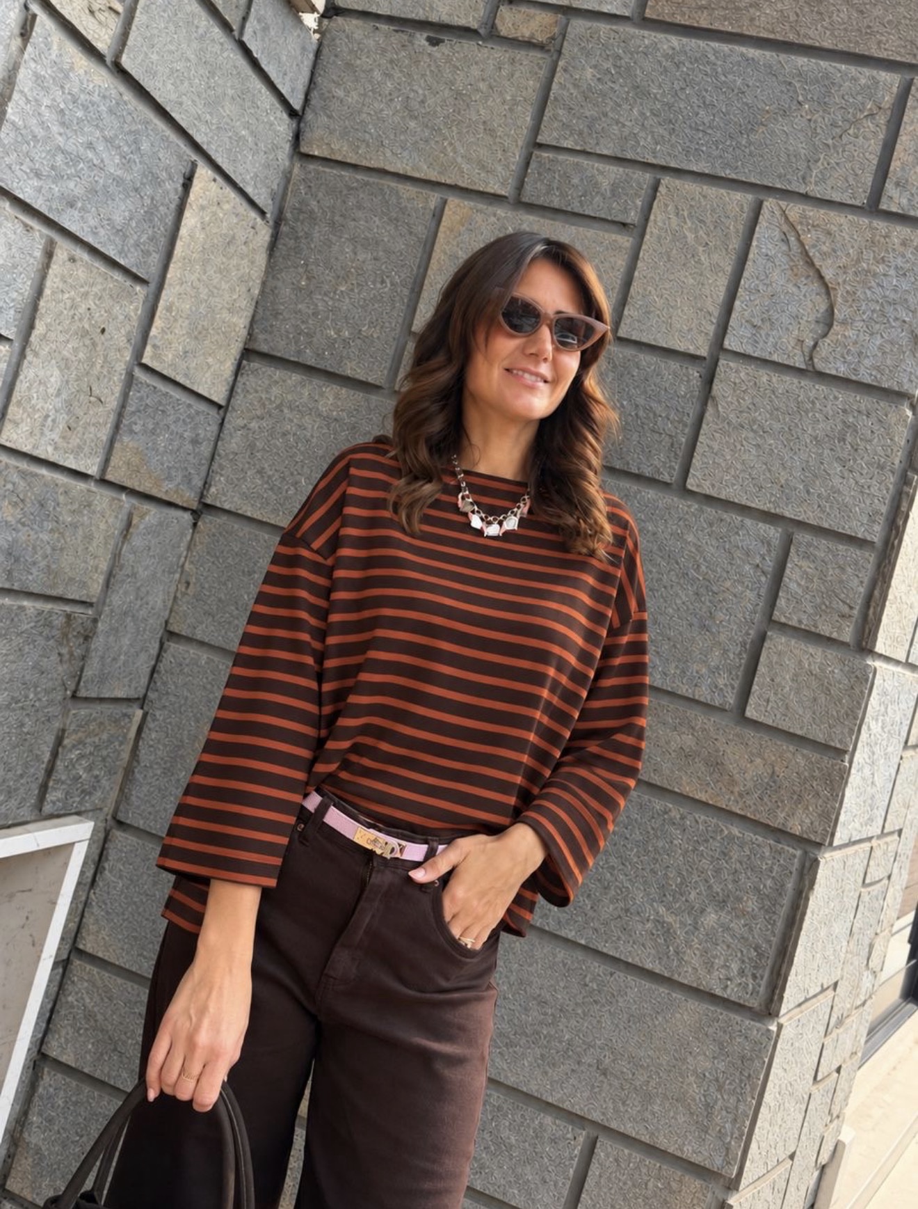 T-shirt righe cotone fit morbido